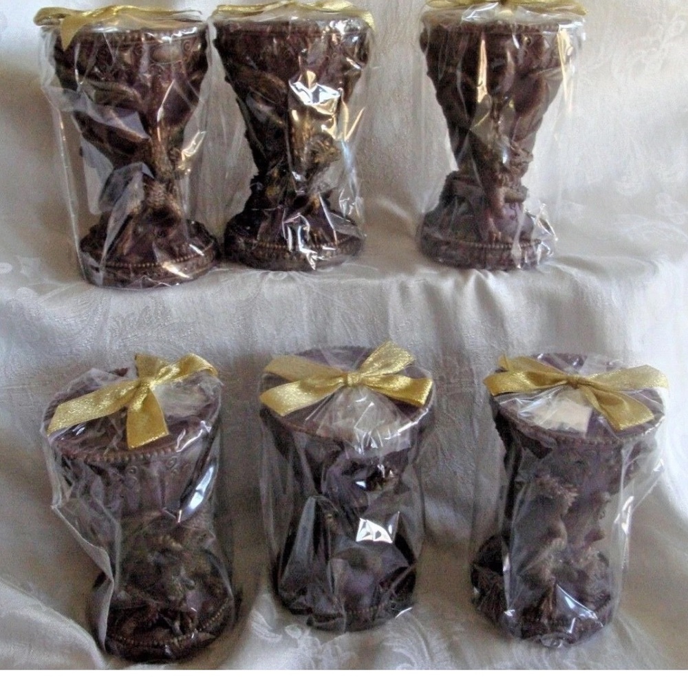 6  Dragon Chalice Wax Candles  Purple Steve Kehrli New Halloween prop